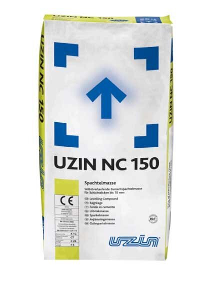 UZIN NC 150 саморастекающаяся цементная шпаклевочная масса 25 кг